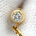 カルティエ Cartier ラブ LOVE チェーンピアス イエローゴールド K18YG ダイヤモンド ピアス ドロップ 750 18K YG 1Pダイヤ