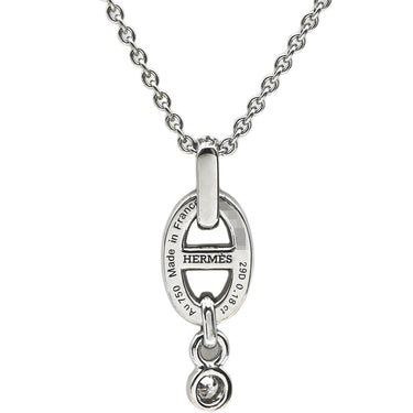エルメス HERMES シェーヌダンクル アンシェネ ホワイトゴールド K18WG ダイヤモンド ネックレス 750 WG K18 ダイヤモンド パウェ