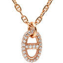 エルメス HERMES ファランドールPM ペンダント H221303B ローズゴールド K18PG ダイヤモンド SH ネックレス ピンクゴールド 18K 750AU