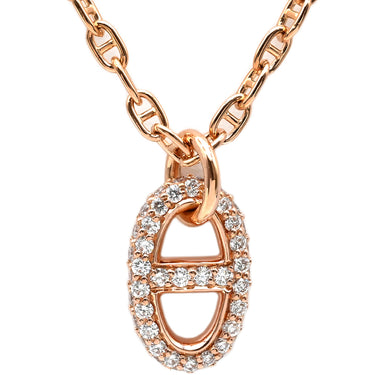 エルメス HERMES ファランドールPM ペンダント H221303B ローズゴールド K18PG ダイヤモンド SH ネックレス ピンクゴールド 18K 750AU