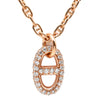 エルメス HERMES ファランドールPM ペンダント H221303B ローズゴールド K18PG ダイヤモンド SH ネックレス ピンクゴールド 18K 750AU