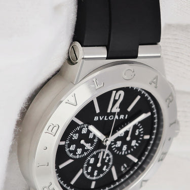 腕時計 ブルガリ BVLGARI ディアゴノ ヴェロチッシモ DG41BSVDCH 自動巻き メンズ ブラック クロノグラフ デイト