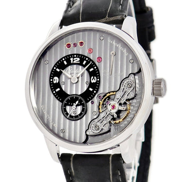 腕時計 グラスヒュッテ オリジナル GLASHUTTE ORIGINAL パノインバース XL 1-66-06-04-22-50 手巻き メンズ OH済 スモセコ オープンハート