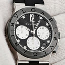 腕時計 ブルガリ BVLGARI ディアゴノ セラミック クロノグラフ DG37SCCH 自動巻き メンズ ブラック デイト スモールセコンド シェル