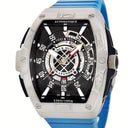 腕時計 フランクミュラー FRANCK MULLER スカファンダー クラシック SKF46DVSCDT ACBRACAC 自動巻き メンズ ブラック シルバー 水色 デイト