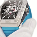腕時計 フランクミュラー FRANCK MULLER スカファンダー クラシック SKF46DVSCDT ACBRACAC 自動巻き メンズ ブラック シルバー 水色 デイト