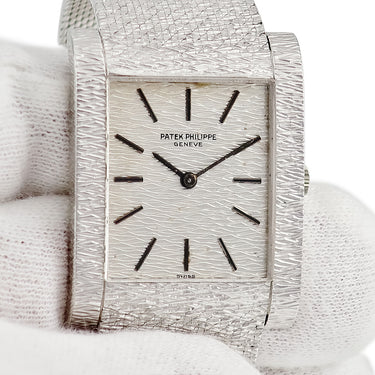 腕時計 パテックフィリップ PATEK PHILIPPE 3553/1 手巻き メンズ OH済 K18WG無垢 ホワイトゴールド ヴィンテージ スクエア バー
