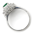 ノンブランド NON BRAND エメラルド ダイヤモンド リング プラチナシルバー Pt900 エメラルド ダイヤモンド リング 指輪 グリーン 緑 プラチナム 14.5号