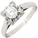 ノンブランド NON BRAND ダイヤモンド 0.33ct 立爪 プラチナシルバー Pt ダイヤモンド リング 指輪 1石 1粒 プラチナ ブリリアントカット PM 13号