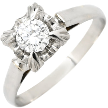 ノンブランド NON BRAND ダイヤモンド 0.33ct 立爪 プラチナシルバー Pt ダイヤモンド リング 指輪 1石 1粒 プラチナ ブリリアントカット PM 13号