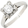 ノンブランド NON BRAND ダイヤモンド 0.33ct 立爪 プラチナシルバー Pt ダイヤモンド リング 指輪 1石 1粒 プラチナ ブリリアントカット PM 13号