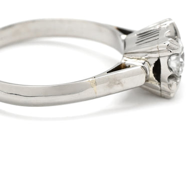 ノンブランド NON BRAND ダイヤモンド 0.33ct 立爪 プラチナシルバー Pt ダイヤモンド リング 指輪 1石 1粒 プラチナ ブリリアントカット PM 13号