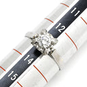 ノンブランド NON BRAND ダイヤモンド 0.33ct 立爪 プラチナシルバー Pt ダイヤモンド リング 指輪 1石 1粒 プラチナ ブリリアントカット PM 13号