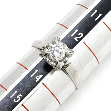 ノンブランド NON BRAND ダイヤモンド 0.33ct 立爪 プラチナシルバー Pt ダイヤモンド リング 指輪 1石 1粒 プラチナ ブリリアントカット PM 13号