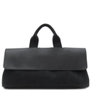 エルメス HERMES ヴァルパライソ ロング MM ブラック トワルシェブロン レザー ハンドバッグ シルバー金具 黒