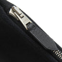 エルメス HERMES ヴァルパライソ ロング MM ブラック トワルシェブロン レザー ハンドバッグ シルバー金具 黒