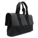 エルメス HERMES ヴァルパライソ ロング MM ブラック トワルシェブロン レザー ハンドバッグ シルバー金具 黒