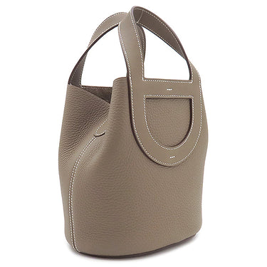 エルメス HERMES インザループ18 エトゥープ トリヨンクレマンス ヴォースイフト ハンドバッグ ゴールド金具 新品 未使用 グレージュ