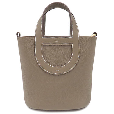 エルメス HERMES インザループ18 エトゥープ トリヨンクレマンス ヴォースイフト ハンドバッグ ゴールド金具 新品 未使用 グレージュ