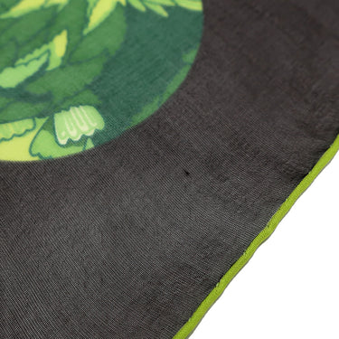 エルメス HERMES レクタングル ブラウン×グリーン シルク ストール 【POIS de SOIE】