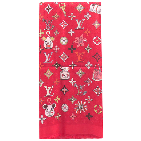 LOUIS VUITTON レッド ストール