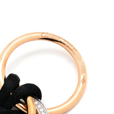 カルティエ Cartier トリニティ B3040900 イエローゴールド×ホワイトゴールド×ピンクゴールド K18YG K18WG K18PG コットンコード ネックレス Au750 18金 18K スリーカラー 3カラー パヴェダイヤ