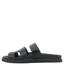 エルメス HERMES シプレ ブラック カーフ #39 サンダル シルバー金具 黒