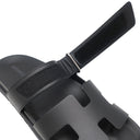 エルメス HERMES シプレ ブラック カーフ #39 サンダル シルバー金具 黒