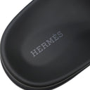 エルメス HERMES シプレ ブラック カーフ #39 サンダル シルバー金具 黒