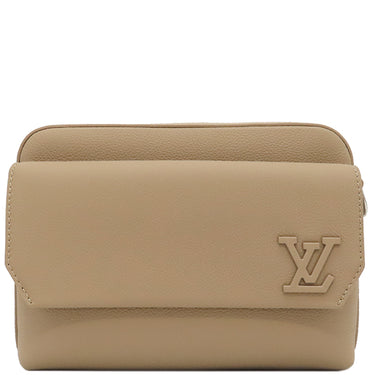 ルイヴィトン LOUIS VUITTON ファストライン メッセンジャー M23710 ベージュ レザー ショルダーバッグ シルバー金具 LVアエログラム