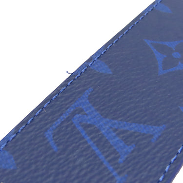 ルイヴィトン LOUIS VUITTON サンチュール イニシャル リバーシブルベルト 85/34 M0159 コバルト タイガ モノグラムコバルトキャンバス ベルト シルバー金具 青 タイガラマ
