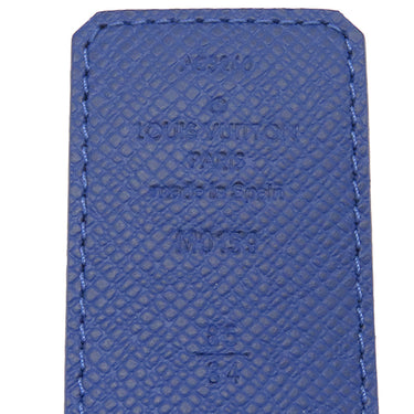 ルイヴィトン LOUIS VUITTON サンチュール イニシャル リバーシブルベルト 85/34 M0159 コバルト タイガ モノグラムコバルトキャンバス ベルト シルバー金具 青 タイガラマ