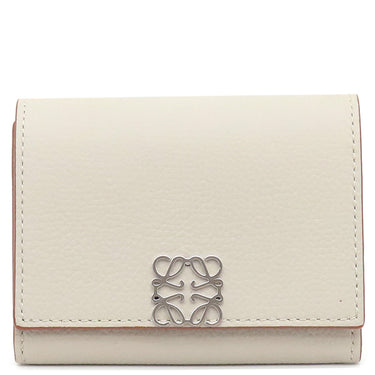 ロエベ LOEWE スクエア コイン カードホルダー C821Z94X02 ライトゴースト ぺプルグレインカーフ カードケース シルバー金具 アナグラム