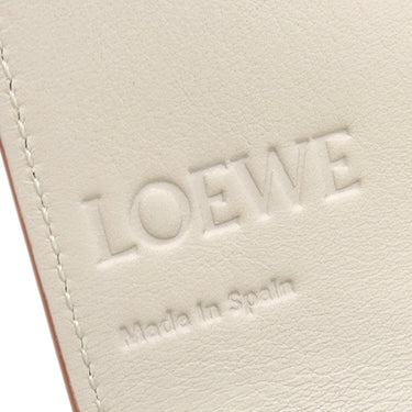 ロエベ LOEWE スクエア コイン カードホルダー C821Z94X02 ライトゴースト ぺプルグレインカーフ カードケース シルバー金具 アナグラム