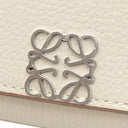 ロエベ LOEWE スクエア コイン カードホルダー C821Z94X02 ライトゴースト ぺプルグレインカーフ カードケース シルバー金具 アナグラム