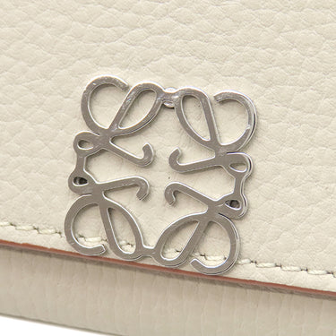 ロエベ LOEWE スクエア コイン カードホルダー C821Z94X02 ライトゴースト ぺプルグレインカーフ カードケース シルバー金具 アナグラム