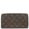 ルイヴィトン LOUIS VUITTON ジッピーウォレット M42616 ブラウン モノグラムキャンバス 長財布 ゴールド金具 茶 ラウンドファスナー
