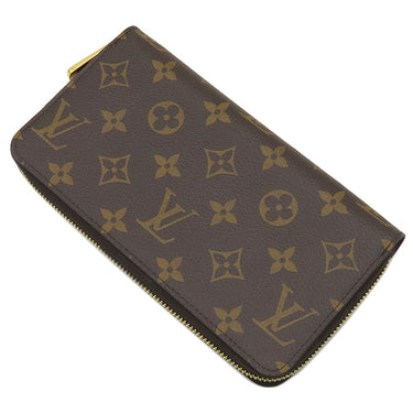 ルイヴィトン LOUIS VUITTON ジッピーウォレット M42616 ブラウン モノグラムキャンバス 長財布 ゴールド金具 茶 ラウンドファスナー