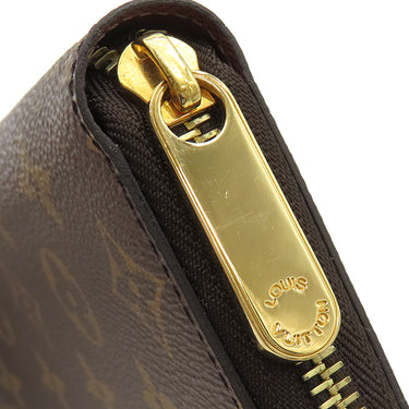 ルイヴィトン LOUIS VUITTON ジッピーウォレット M42616 ブラウン モノグラムキャンバス 長財布 ゴールド金具 茶 ラウンドファスナー