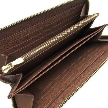 ルイヴィトン LOUIS VUITTON ジッピーウォレット M42616 ブラウン モノグラムキャンバス 長財布 ゴールド金具 茶 ラウンドファスナー