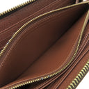 ルイヴィトン LOUIS VUITTON ジッピーウォレット M42616 ブラウン モノグラムキャンバス 長財布 ゴールド金具 茶 ラウンドファスナー