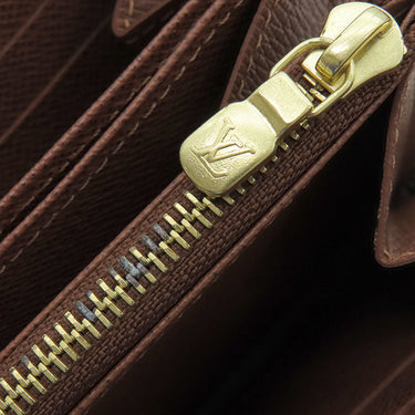 ルイヴィトン LOUIS VUITTON ジッピーウォレット M42616 ブラウン モノグラムキャンバス 長財布 ゴールド金具 茶 ラウンドファスナー