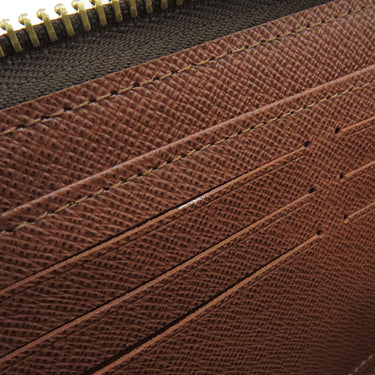 ルイヴィトン LOUIS VUITTON ジッピーウォレット M42616 ブラウン モノグラムキャンバス 長財布 ゴールド金具 茶 ラウンドファスナー