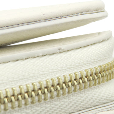 ルイヴィトン LOUIS VUITTON ポルトフォイユ ルー M11909 ホワイト レザー 二つ折り財布 ゴールド金具 コンパクト ウォレット