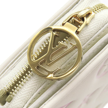 ルイヴィトン LOUIS VUITTON ポルトフォイユ ルー M11909 ホワイト レザー 二つ折り財布 ゴールド金具 コンパクト ウォレット