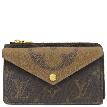 ルイヴィトン LOUIS VUITTON ポルト カルト レクト ヴェルソ M81303 モノグラムリバース モノグラムキャンバス モノグラムリバースキャンバス カードケース ゴールド金具 フラグメントケース コインケース