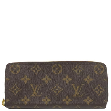 ルイヴィトン LOUIS VUITTON ポルトフォイユ クレマンス M61298 ローズバレリーヌ モノグラムキャンバス 長財布 ゴールド金具 茶 ラウンドファスナー