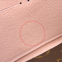 ルイヴィトン LOUIS VUITTON ポルトフォイユ クレマンス M61298 ローズバレリーヌ モノグラムキャンバス 長財布 ゴールド金具 茶 ラウンドファスナー