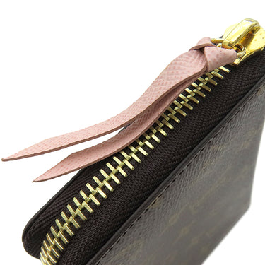 ルイヴィトン LOUIS VUITTON ポルトフォイユ クレマンス M61298 ローズバレリーヌ モノグラムキャンバス 長財布 ゴールド金具 茶 ラウンドファスナー