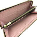 ルイヴィトン LOUIS VUITTON ポルトフォイユ クレマンス M61298 ローズバレリーヌ モノグラムキャンバス 長財布 ゴールド金具 茶 ラウンドファスナー